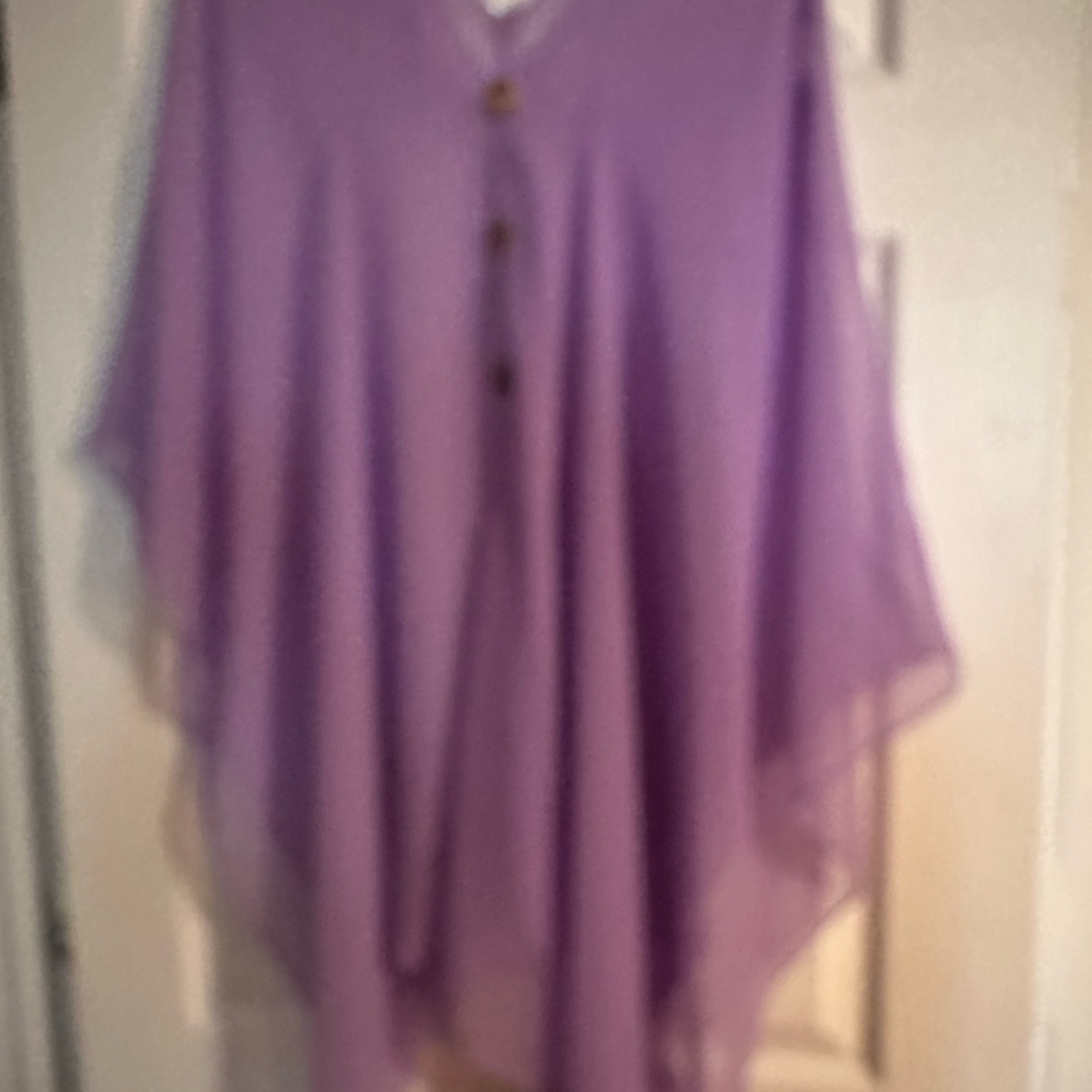 Purple Buttoned Poncho Purple Buttoned Poncho